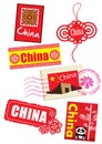 China Icon label set