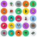 China icons set, Vector illustration