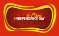 China. Independence day greeting card. Paper cut style.