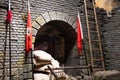 China,Jinggangshan-22 AUG 2018: old china style city wall in war time,display in Museum