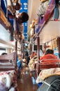 Interior of a Chinese intercity sleeper bus Royalty Free Stock Photo