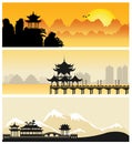 China landscape shadow.