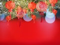 China lantern for Chinese New Year background. Royalty Free Stock Photo