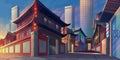 China Luoyang Street Realistic Country City Area Painting Series Royalty Free Stock Photo