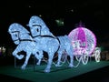 2019 China Macao Macau Light Festival Princess Royal Horses Carriage led display