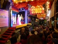 China Macau God of the Earth Celebration Macao Tou Tei Festival Traditional Bamboo Scaffold Flower Plaque with LED lights