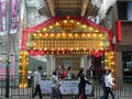 China Macau God of the Earth Celebration Macao Tou Tei Festival Traditional Bamboo Scaffold Flower Plaque with LED lights