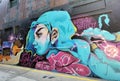 China Macau Graffiti Macao Machine Engine Painting Mural Street Art Alley Colorful Sketch Arts Animation Character Royalty Free Stock Photo