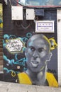 China Macau Graffiti Macao Michael Jordan Basketball Sports Star Painting Mural Street Sign Alley Colorful Sketch Arts Drawings Royalty Free Stock Photo