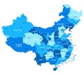 China map. Cities, regions. Vector Royalty Free Stock Photo