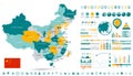 China Map and Infographics elements Royalty Free Stock Photo