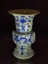 China Ming Dynasty Jiajing Ceramic Antique Porcelain Blue-and-white Chuji Zun Vase Dragon Flower Butterfly Porcelana Delft Azul