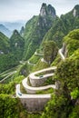 China, Mount Tianmen Shan, serpentine turns 99