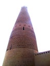 China Muslim Emin Minaret Islam Tower Mosque Turpan Xinjiang Uyghur City Red Soil Earth Brick Stacking Religious Architecture Royalty Free Stock Photo