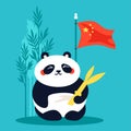 China National Animal - modern colored vector illustration