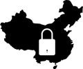 China national lockdown concept due to COVID-19 disease. coronavirus crises lockdown. state emergency restrictions to control the