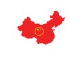 China outline map country shape Royalty Free Stock Photo