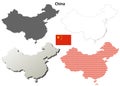 China outline map set