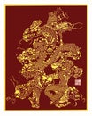 China paper CUT Dragon Royalty Free Stock Photo