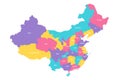 China political map of administrative divisions