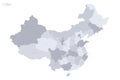 China political map of administrative divisions Royalty Free Stock Photo