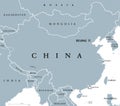 China political map Royalty Free Stock Photo