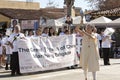 China Protesters at Doo Dah Parade Royalty Free Stock Photo