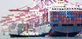 China Qingdao port container terminal Royalty Free Stock Photo