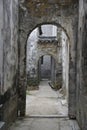 China quaint old rustic village corridor design Royalty Free Stock Photo