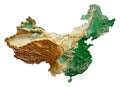 China relief map Royalty Free Stock Photo