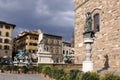 Italy. Florence city streets. Fountain of Neptune in Piazza della Signoria Royalty Free Stock Photo