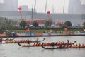 China`s annual folk sports dragon boat race Royalty Free Stock Photo
