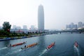 China`s annual folk sports dragon boat race