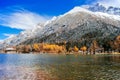 China`s Bipenggou scenic spot - early winter scenery Royalty Free Stock Photo