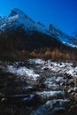 China`s Bipenggou scenic spot - early winter scenery Royalty Free Stock Photo