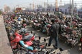 China`s City Sidewalks Filled with Electric Vehicles