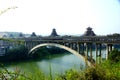 China`s guangxi sanjiang imitation Cheng Yangqiao - sanjiang dong the ancient bridge road bridge Royalty Free Stock Photo