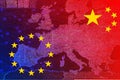 China's relationship with Europe Royalty Free Stock Photo