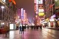 China`s Shanghai nanjing road pedestrian street