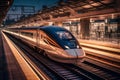 China\'s sleek high-speed train, a symbol of modernization and technological progress Royalty Free Stock Photo