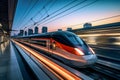 China\'s sleek high-speed train, a symbol of modernization and technological progress Royalty Free Stock Photo