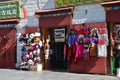 Tibet, Lhasa, China, June, 02, 2018.   Sale of Souvenirs on the ancient Barkhor street.Tibet, Lhasa Royalty Free Stock Photo