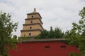 China shaanxi xi 'an wild goose pagoda, music fountain