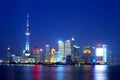 China Shanghai skyline night Royalty Free Stock Photo