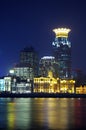 China Shanghai skyline night Royalty Free Stock Photo