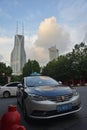 Shanghai taxi traffic building