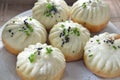 Shanghainese pan fried pork bun Royalty Free Stock Photo