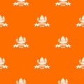 China ship pattern vector orange Royalty Free Stock Photo