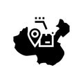 china shipment tracking glyph icon vector illustration Royalty Free Stock Photo