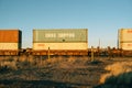 China Shipping railroad car, Grants, New Mexico